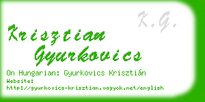 krisztian gyurkovics business card